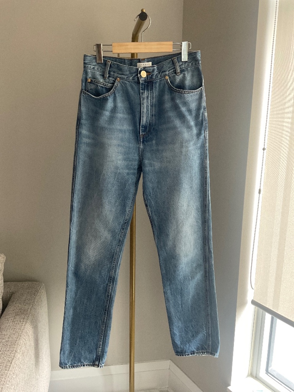 Sandro Paris Straight Leg High-Rise Jeans